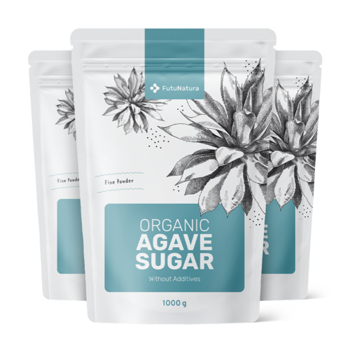 3x BIO Agavesuikerpoeder, totaal 3000 g