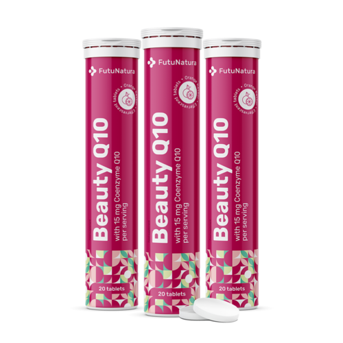 3x Beauty Q10 – bruistabletten, totaal 60 bruistabletten