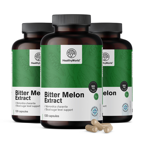 3x Bittere meloen 900 mg, totaal 360 capsules