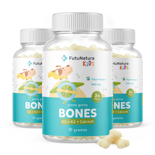 3x BONES – Gummies voor kinderen voor de botten, totaal 90 gummies