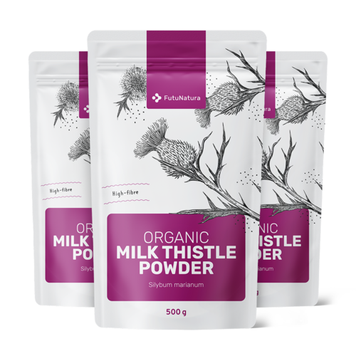 3x BIO Mariadistel in poedervorm, totaal 1500 g
