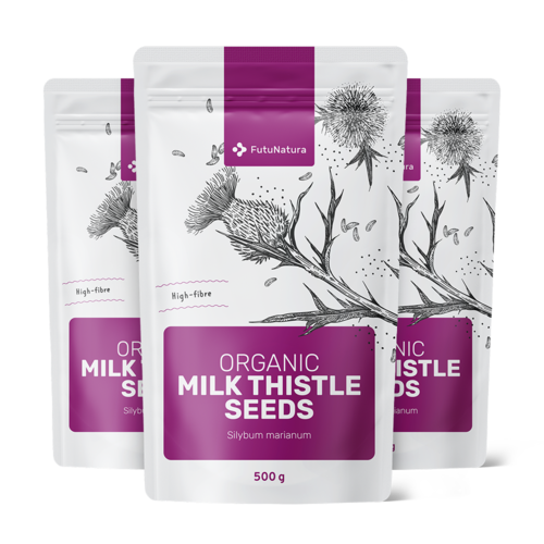 3x BIO Mariadistel – zaden, totaal 1500 g