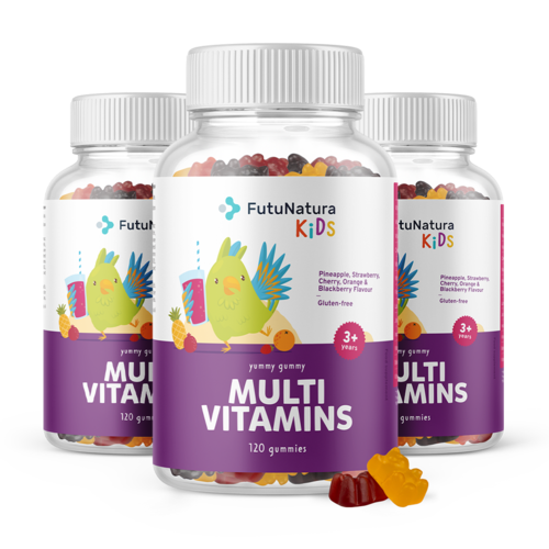 3x MULTI VITAMINS - Gummies voor kinderen met multivitaminen, totaal 360 gummies