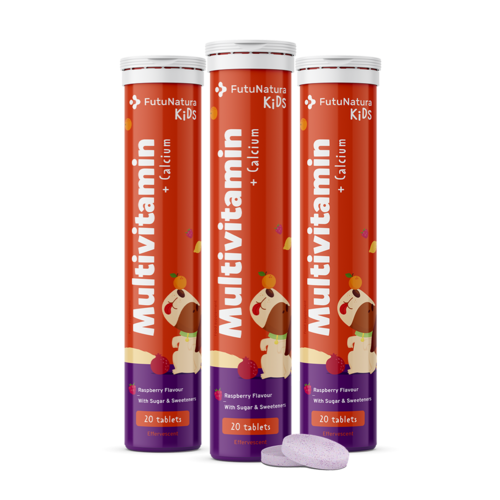 3x Multivitaminen voor kinderen – bruistabletten, totaal 60 bruistabletten