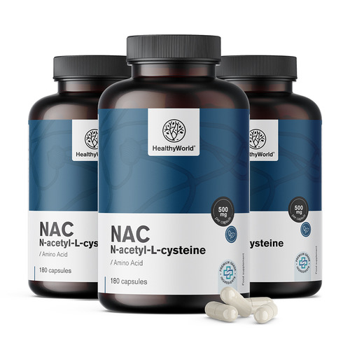 3x NAC 500 mg, totaal 540 capsules