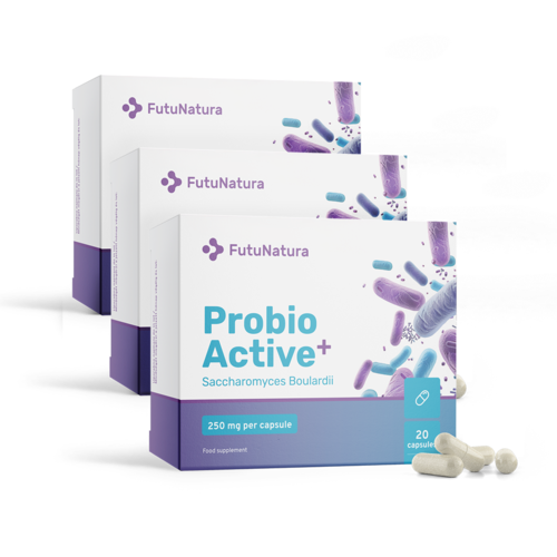 3x Probio Active PLUS - Saccharomyces boulardii 250 mg, totaal 60 capsules