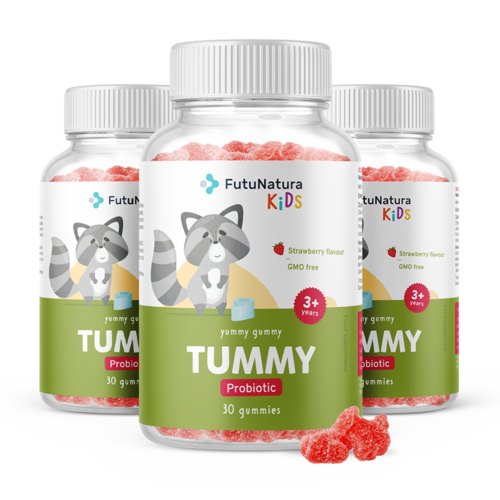 3x TUMMY – Gummies voor kinderen voor de spijsvertering, totaal 90 gummies