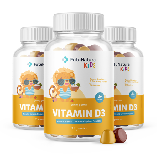 3x Vitamine D3 - Gummies voor kinderen, totaal 270 gummies