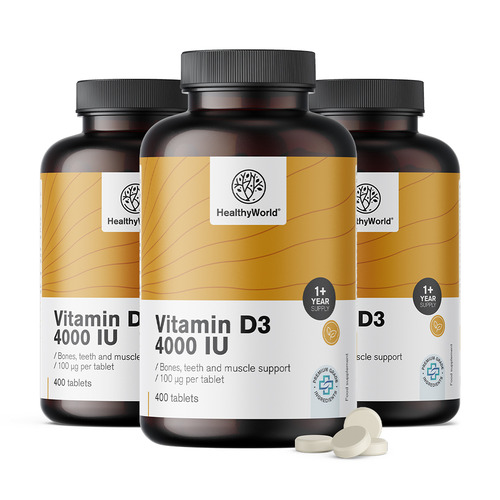 3x Vitamine D3 4000 IE, totaal 1200 tabletten