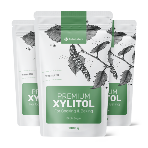 3x Xylitol - berkensuiker, totaal 3000 g