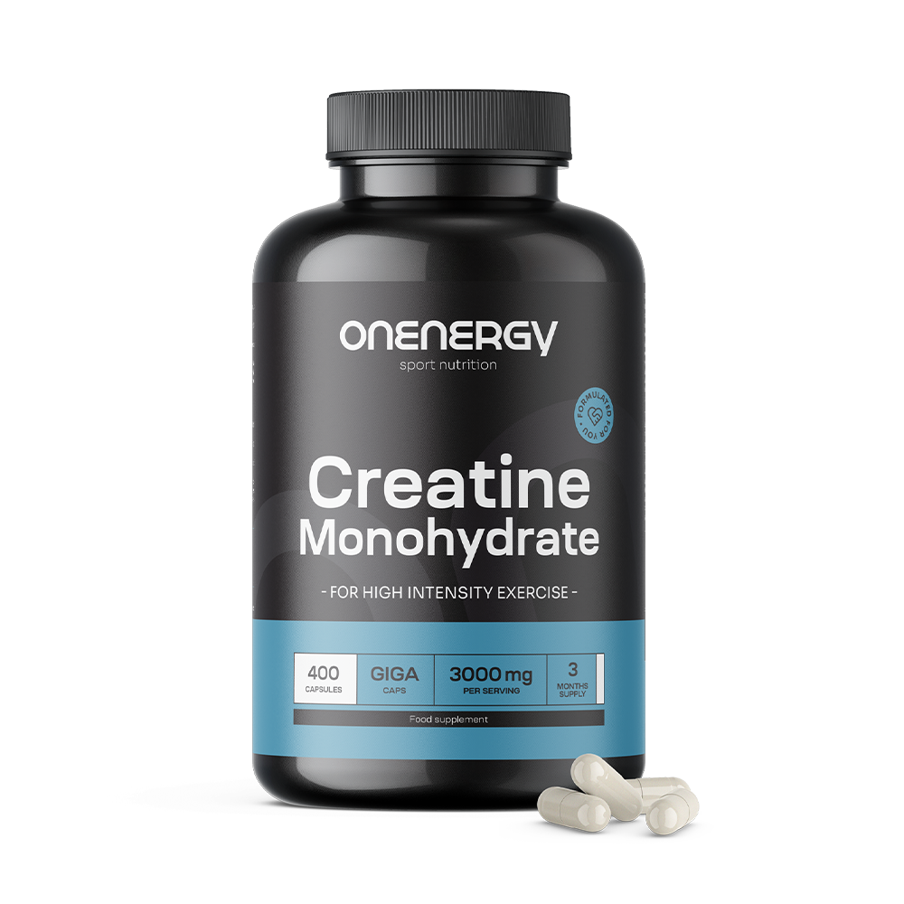 Creatine monohydraat 3000 mg in capsules.