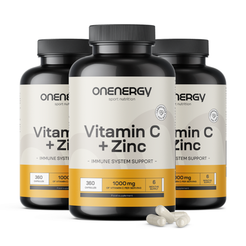 3x Vitamine C + zink, totaal 1080 capsules