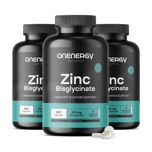 3x Zinkbisglycinaat 25 mg, totaal 1095 tabletten