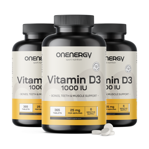 3x Vitamine D3 1000 IE, totaal 1095 tabletten