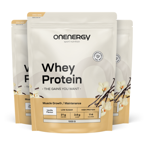 3x Weiproteïne – vanille, totaal 3000 g