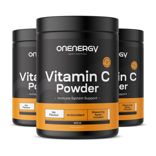 3x Vitamine C in poedervorm, totaal 1500 g