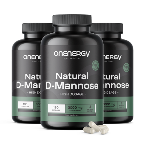 3x Natuurlijke D-mannose 2000 mg, totaal 540 capsules