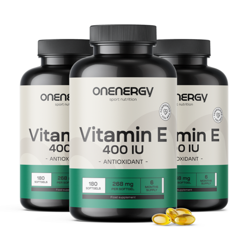 3x Vitamine E 400 IE, totaal 540 zachte capsules