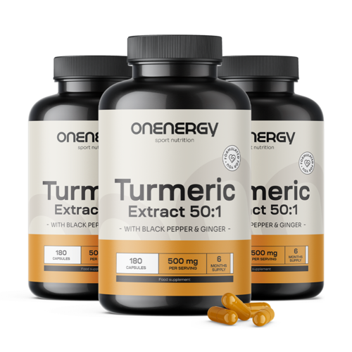 3x Kurkuma 500 mg - extract, totaal 540 capsules