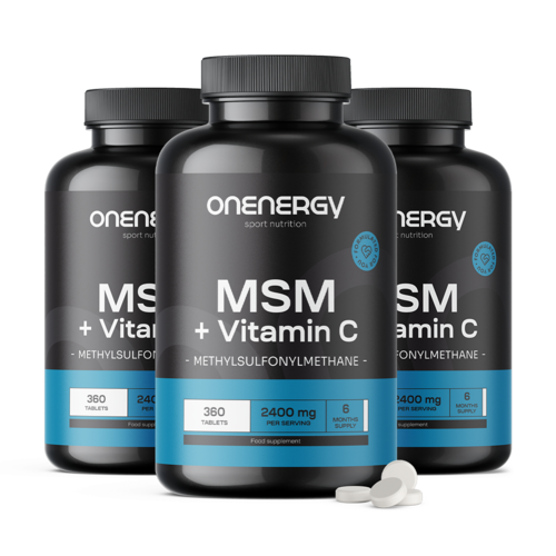 3x MSM 2400 mg - met vitamine C, totaal 1080 tabletten