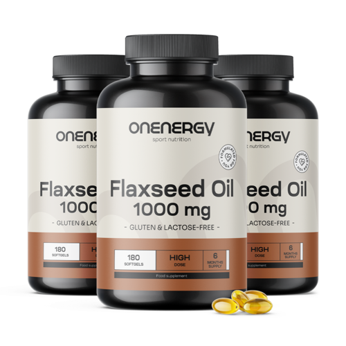 3x Lijnzaadolie 1000 mg, totaal 540 zachte capsules