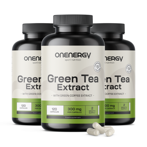 3x Groene thee 600 mg – extract, totaal 360 capsules