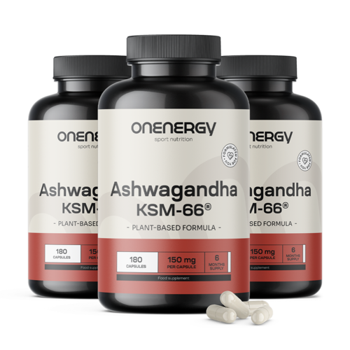 3x Ashwagandha KSM-66®, totaal 540 capsules