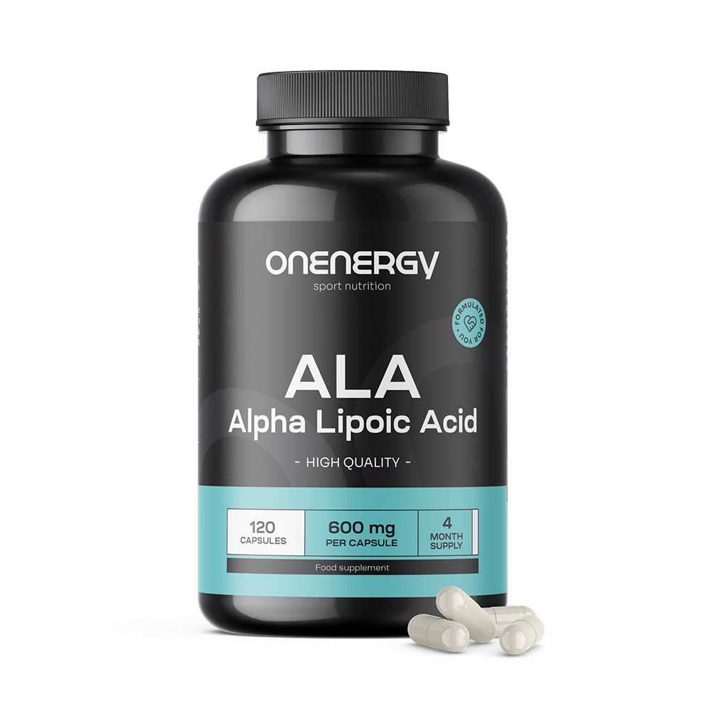 Alfa-liponzuur in capsules.