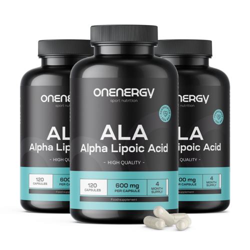 3x ALA – alfa-liponzuur 600 mg, totaal 360 capsules