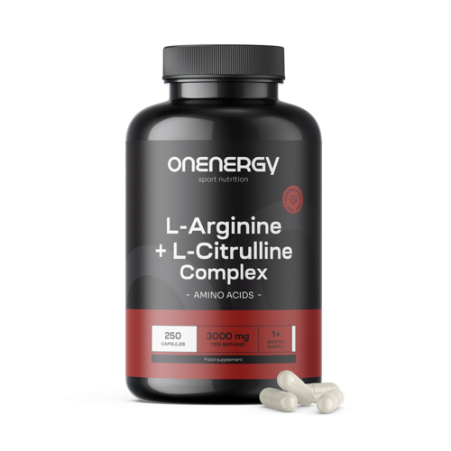 L-arginine + L-citrulline complex 3000 mg, 250 capsules