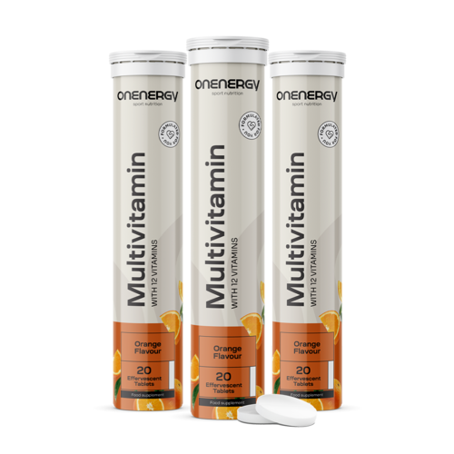 3x Multivitaminen - bruistabletten, totaal 60 bruistabletten