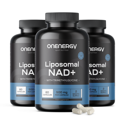 3x Liposomale NAD+ 500 mg – met trimethylglycine, totaal 180 capsules