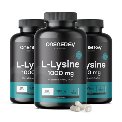 3x L-lysine 1000 mg, totaal 1095 capsules