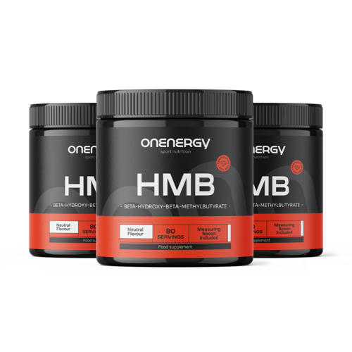 3x HMB 2150 mg – drankpoeder, totaal 600 g