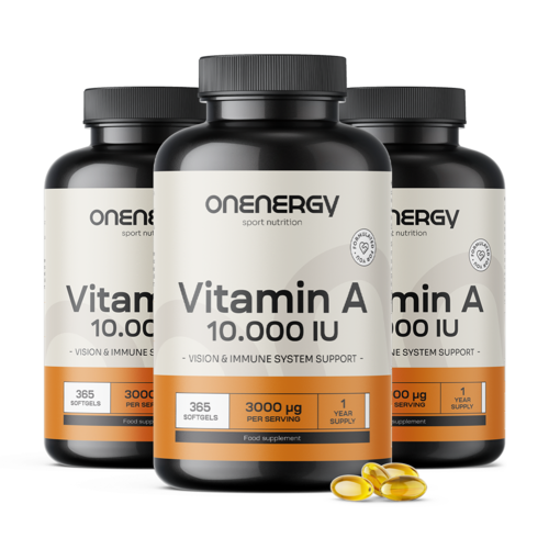 3x Vitamine A 10.000 IE, totaal 1095 zachte capsules