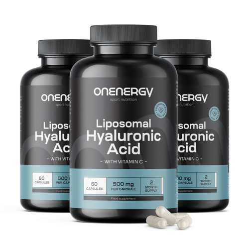 3x Liposomaal hyaluronzuur 500 mg, totaal 180 capsules