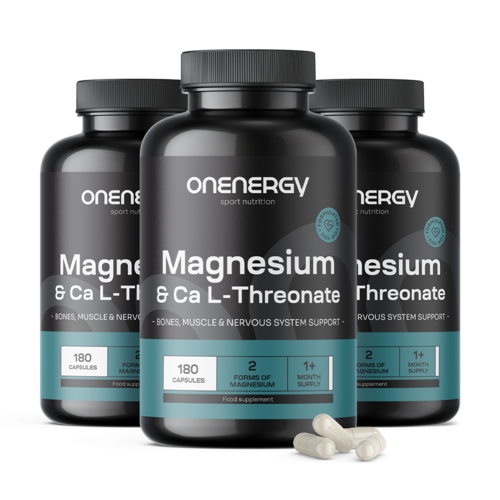 3x Magnesium + Calcium L-threonaat, totaal 540 capsules