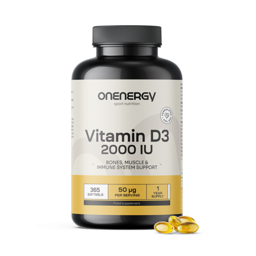 Vitamine D3 2000 IE, 365 zachte capsules