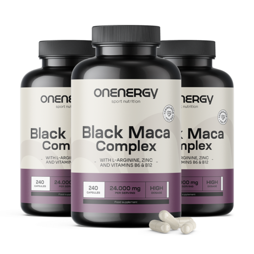 3x Zwarte maca complex 24.000 mg, totaal 720 capsules