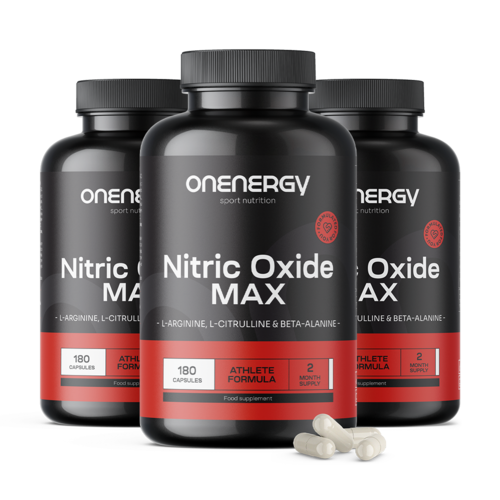 3x Nitric Oxide Max – complex met arginine, citrulline en bèta-alanine, totaal 540 capsules