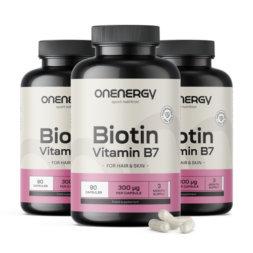 3x Biotine – vitamine B7, totaal 270 capsules