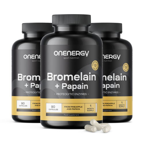 3x Bromelaïne + Papaïne, totaal 270 capsules