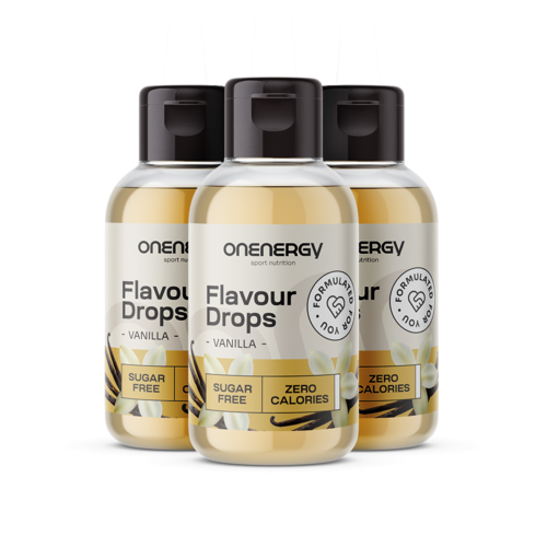 3x Flavour Drops met zoetstof – vanille, totaal 150 ml