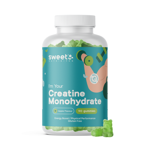 Creatine monohydraat 3000 mg – appel, 90 gummies
