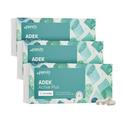3x Vitamines ADEK Active Plus, totaal 180 capsules