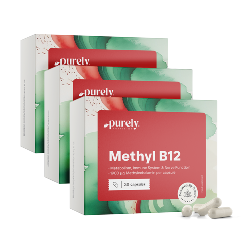 3x Vitamine B12 – methylcobalamine, totaal 90 capsules