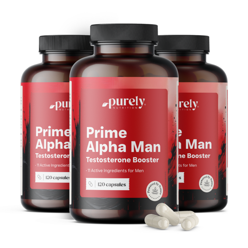 3x Prime Alpha Man – voor een gebalanceerd testosteronniveau in het bloed, totaal 360 capsules