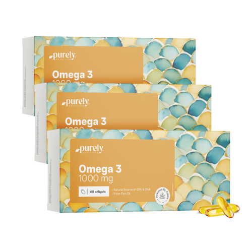 3x Omega-3 1000 mg – uit visolie, totaal 180 capsules