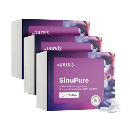 3x SinuPure – ondersteuning van 5 kruiden, totaal 225 tabletten