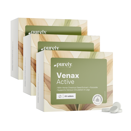 3x Venax Active – complex voor de aders en bloedcirculatie, totaal 180 tabletten
